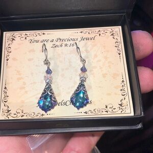 Silver & Jeweled earrings